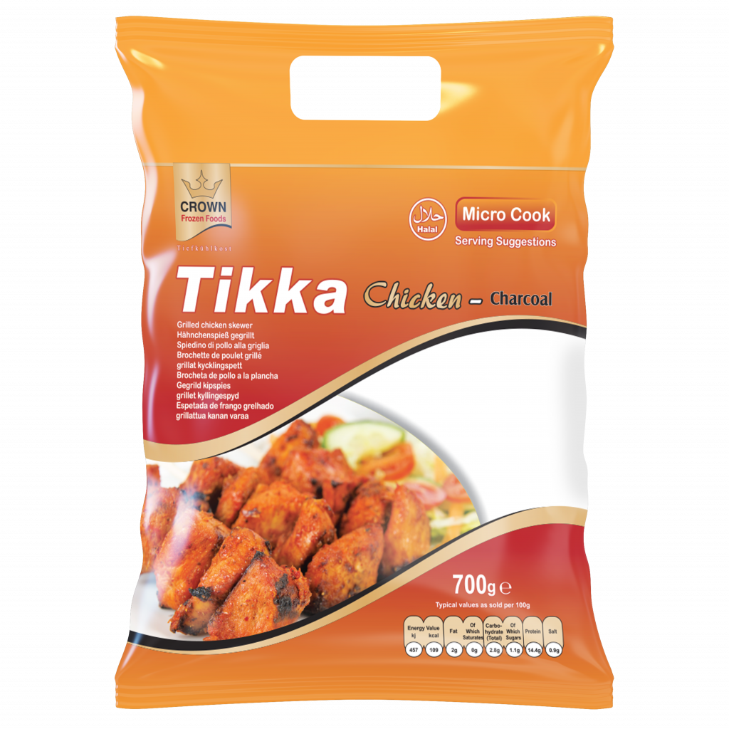 Crown Frozen Chicken Tikka Boti Pieces 700g